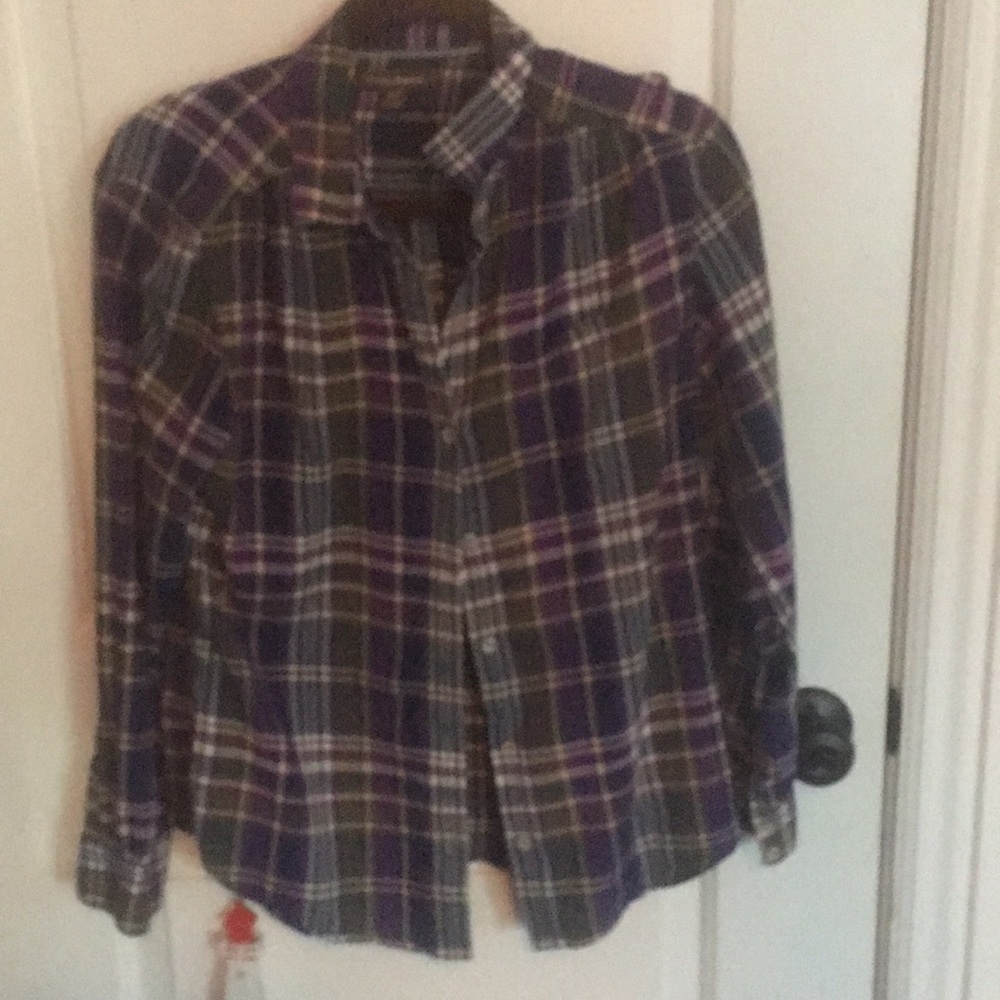 Plaid button down shirt